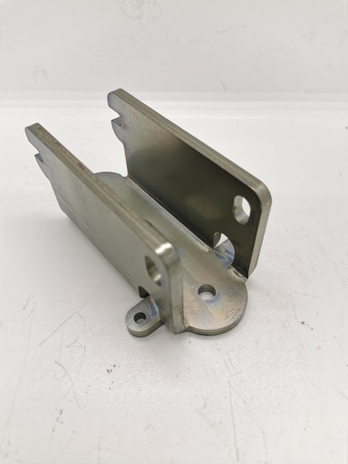 [MV40-130] Mounting shoe vertical for 40s posts, support surface 130mm, for dowelling, mat. steel galvanized