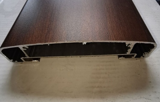 [HLA138-HDN-R] Aluminium handrail 138mm, wood decor nut - surface rough