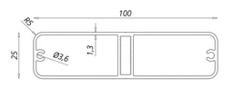 [HLA100-RAL7016-RM] Alu-Handlauf 100x25mm, RAL7016 rau matt (Stange á 6,6m)