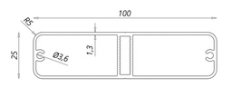 [HLA100-RAL7016-RM] Aluminium handrail 100x25mm, RAL7016 rough mat